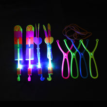 Load image into Gallery viewer, 1200Pack Luminous Slingshot Flying Arrow Toy, Flash Light Up Ejection Rocket, LED Light Flying Sword &amp; Bamboo Dragonfly, Outdoor Night Game Toy for Kids
